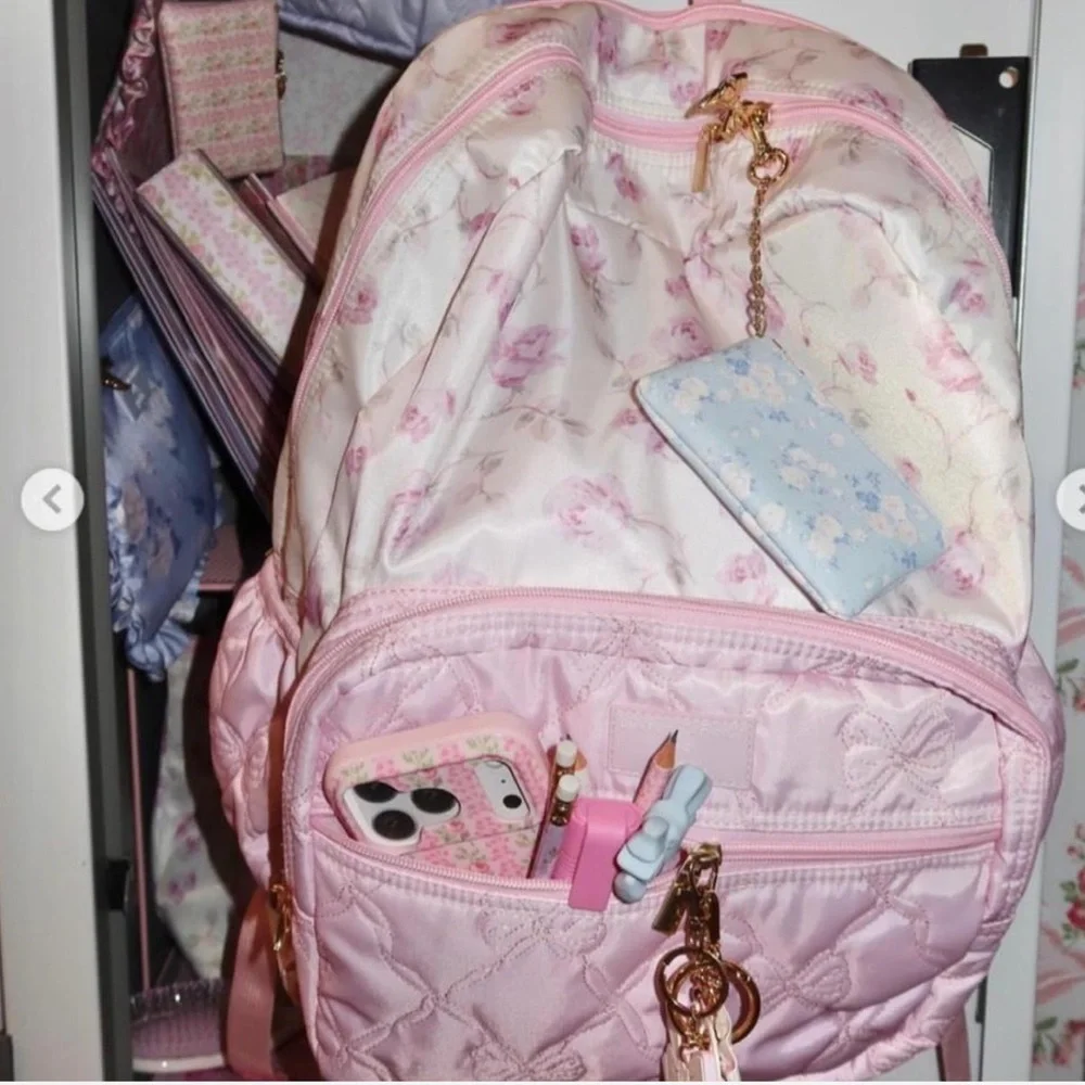 LoveShackFancy x yoobi Pink sterling dusk floral backpack